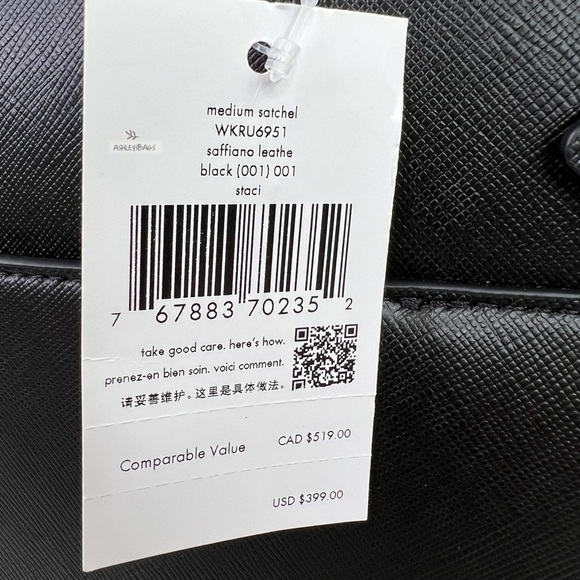 Kate Spade Staci Medium Satchel Crossbody In Black - Picture 9 of 9